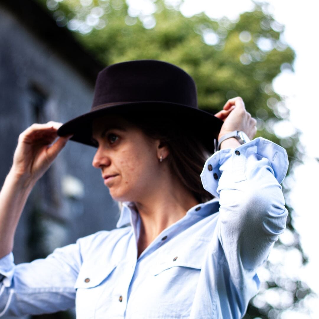 Ballybar Fedora Hat with Leather Band Ballybar