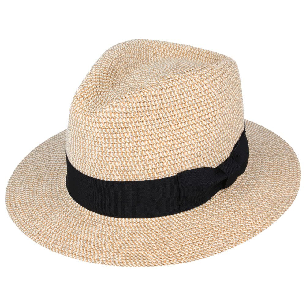 Ballybar Summer Straw Fedora Hat Ballybar Small Natural 