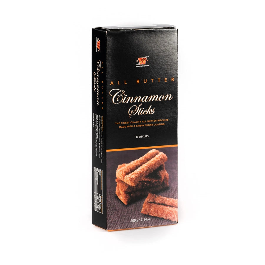A box of Chocolate Garden Cinnamon Sticks, showing the product name and an image of the cinnamon sticks on the front.