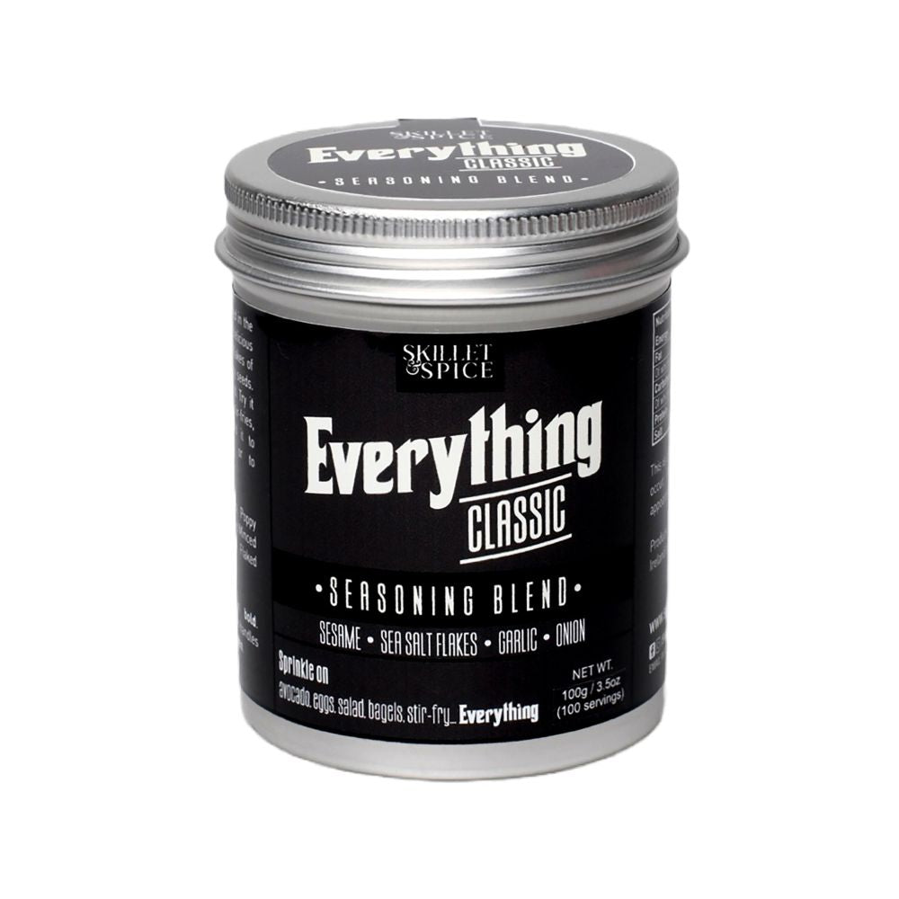 Tub of Classic Seasoning against a white background