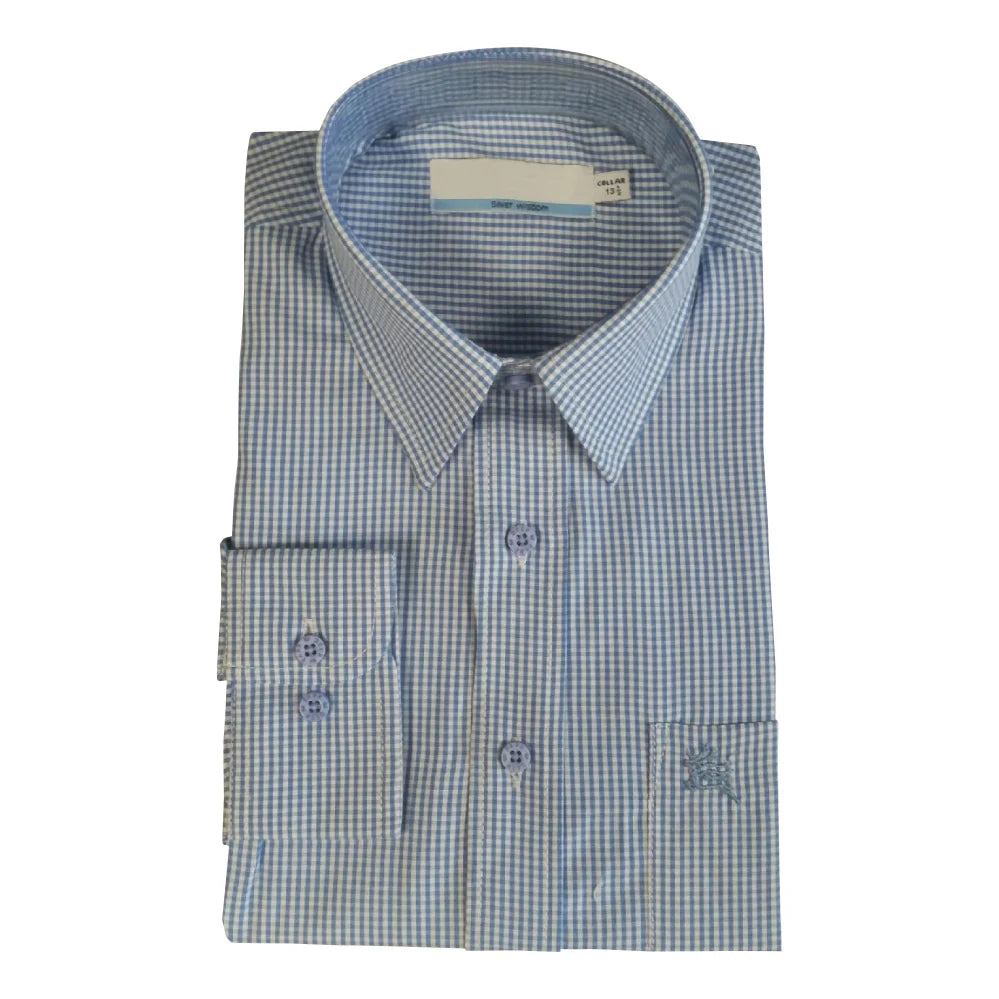 Tullow Community School Blue Gingham Shirt