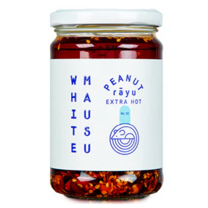 White Mausu Peanut Rayu and Chilli oil