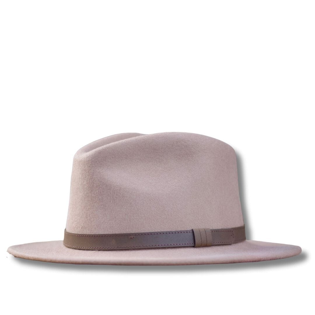 Ballybar Fedora Hat with Leather Band Ballybar Small Camel 